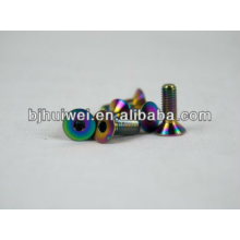 dazzle color titanium countersunk head bolt for car